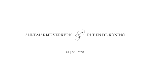 Klassieke trouwkaart met koninklijke allure