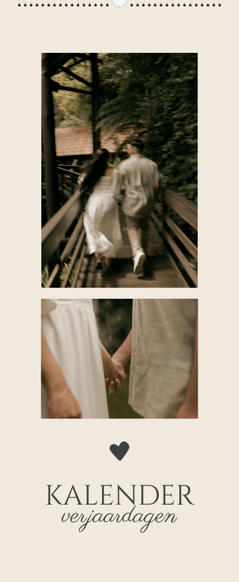 Kalender als gastenboek bruiloft
