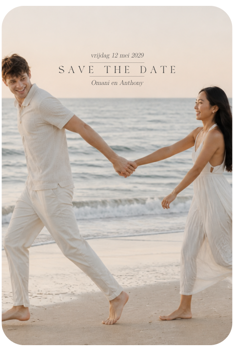 Save the Date uitnodiging met foto