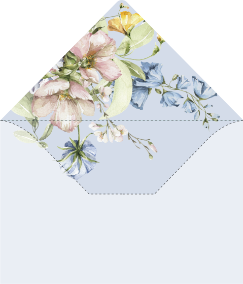 Bloemen inlay envelop vintage