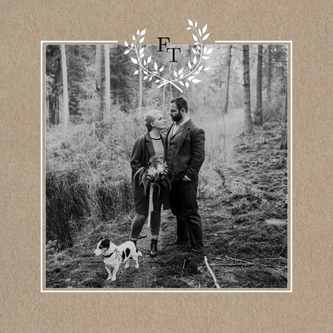 Kraft Save the Date kaart met foto