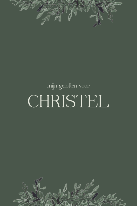 Botanisch geloftenboekje in groen