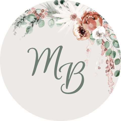 Sluitsticker met bloemen en blaadjes