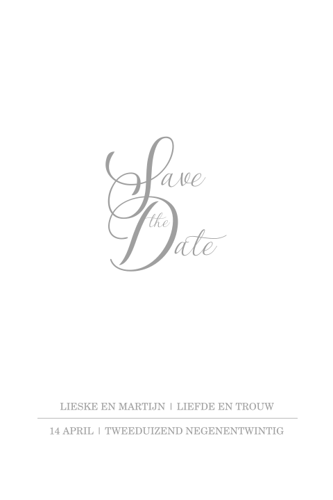 Klassieke Save the Date met logo van initialen