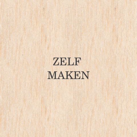 Houten trouwkaart ontwerpen - vierkant