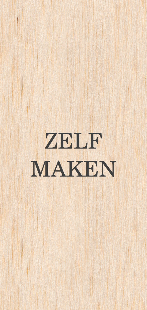 Houten trouwkaart ontwerpen - langwerpig