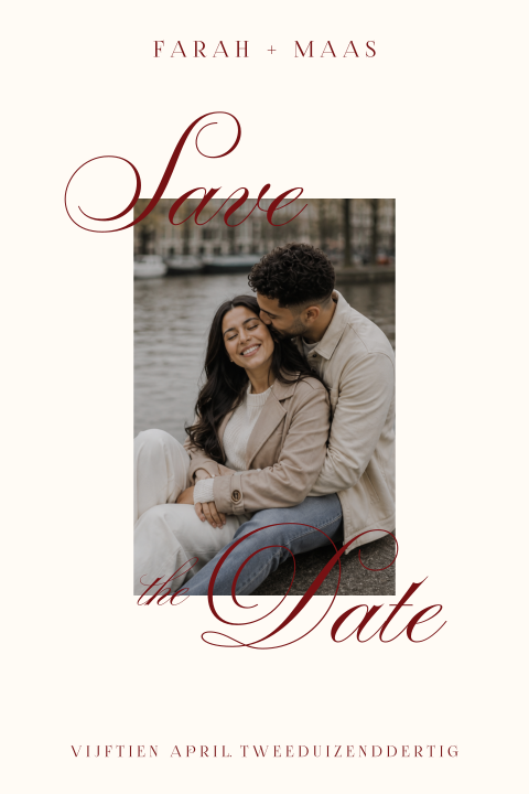 Klassieke Save the Date met foto