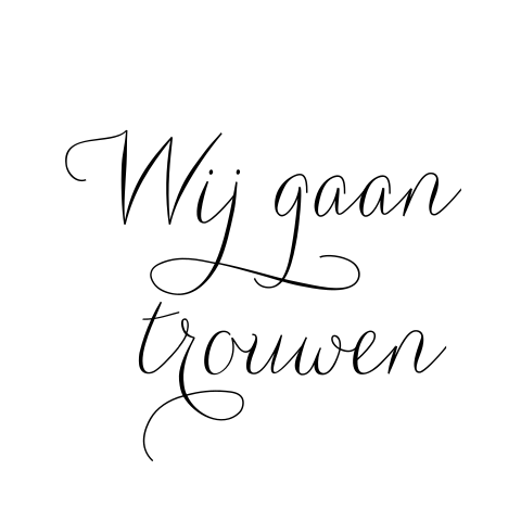 Sluitsticker: Wij gaan trouwen