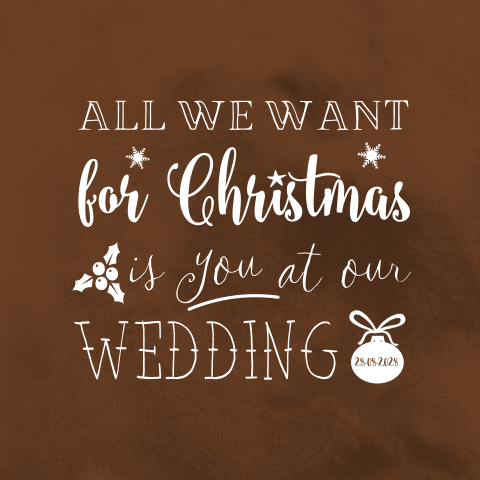 Kerst Save the Date kaart met illustraties