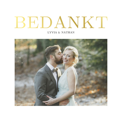 Klassieke bedankkaart met logo