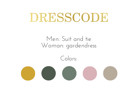 Luxe kaartje met dresscode