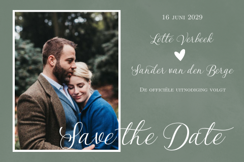 Save the Date kaart met foto