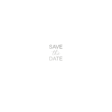 Strak en moderne Save the Date met zilverfolie