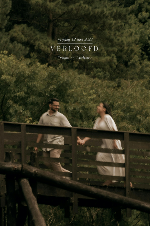 Trend verlovingskaart met foto