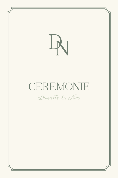 Kaart met programma van ceremonie