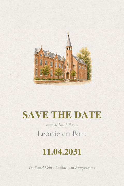 Trend Save the Date met locatie