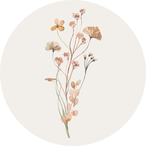 Romantische sluitzegel met bloemen