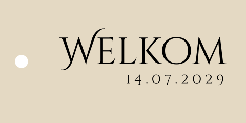 Beige labeltje voor aan goodiebag