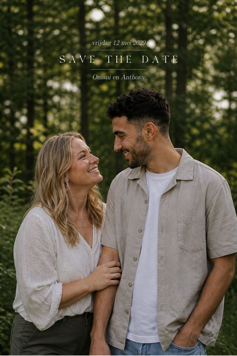 Save the Date uitnodiging met foto