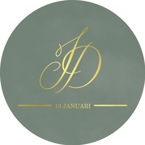 Stijlvolle sluitzegel in donkergroen