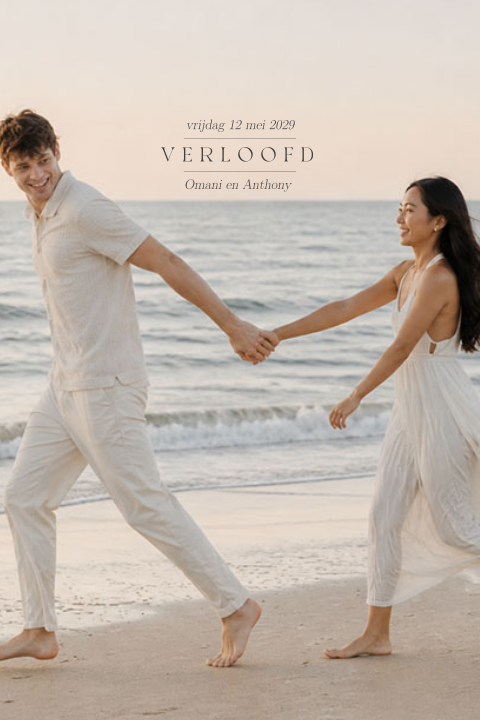 Trend verlovingskaart met foto