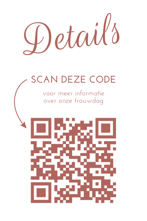 Details kaartje met qr-code