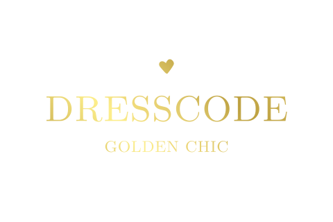 Klassiek dresscode kaartje met goudfolie