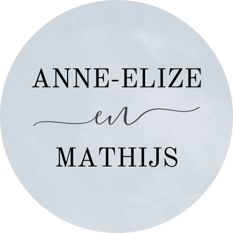 Klassieke sluitsticker in zacht blauw