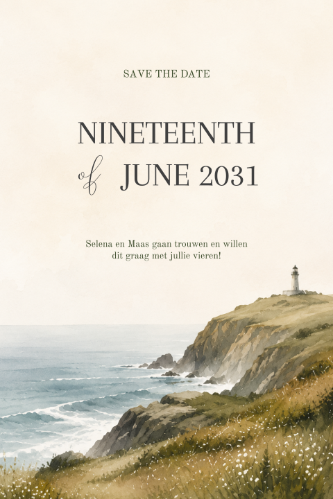 Trend Save the Date met schilderij