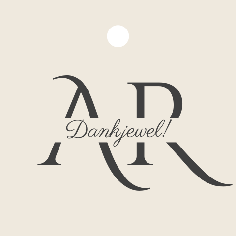 Bedankt labeltjes bruiloft in beige 