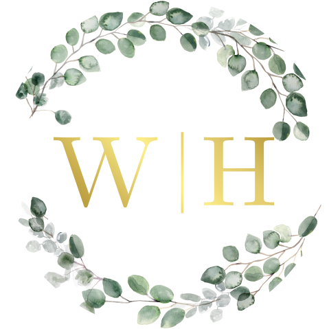 Sluitsticker met goudfolie en eucalyptus