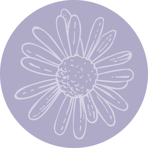 Paarse sluitzegel met bloem