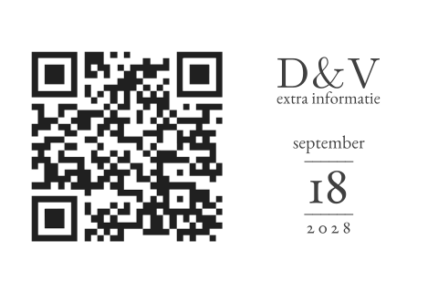 Extra informatie kaartje met qrcode