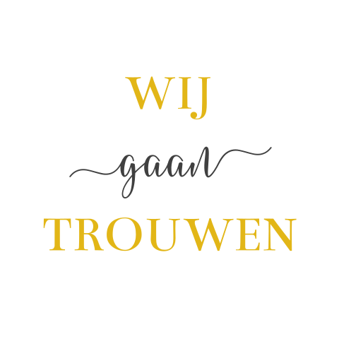 Sluitsticker bruiloft: Simple Gold