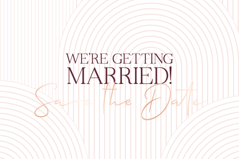 Moderne Save the Date met patroon en folie