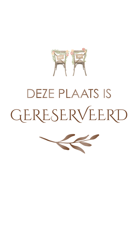 Gereserveerd labeltje bruiloft