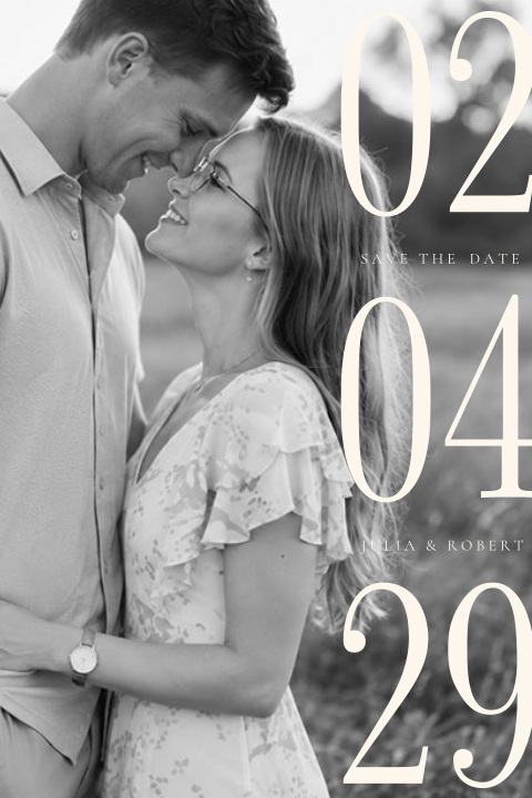 Save the Date met foto en datum