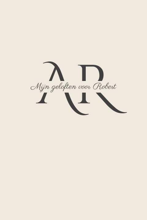 Klassiek geloftenboekje bruiloft in beige