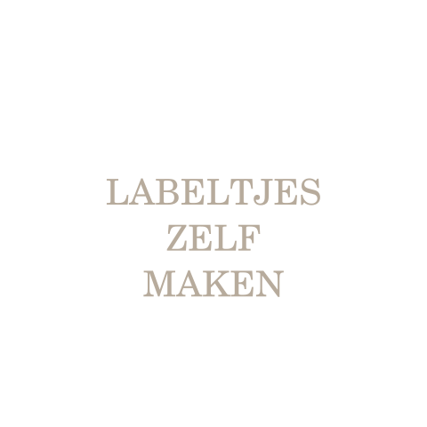 Labeltje vierkant - 4 bij 4 cm per 16 stuks