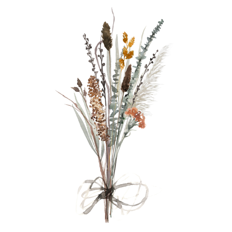 Sluitsticker met veldboeket