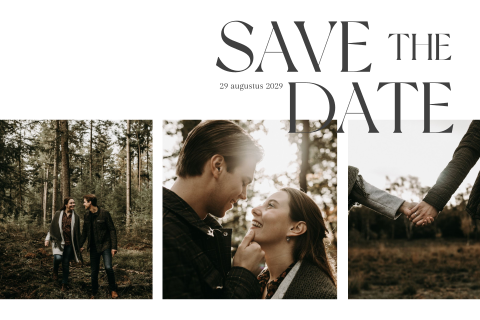 Moderne Save the Date als postcard