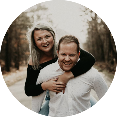 Sticker met foto maken voor de bruiloft