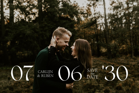 Liggende Save the Date met foto