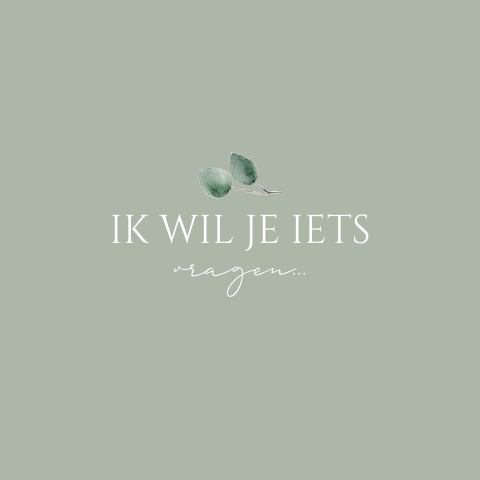 Kaartje getuige vragen met blaadjes