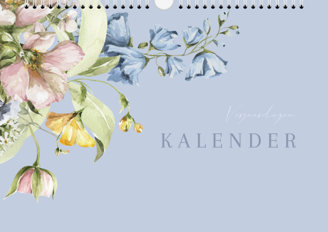 Bloemen kalender als gastenbek