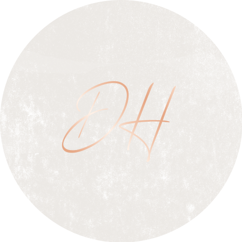 Sluitsticker met roséfolie en initialen