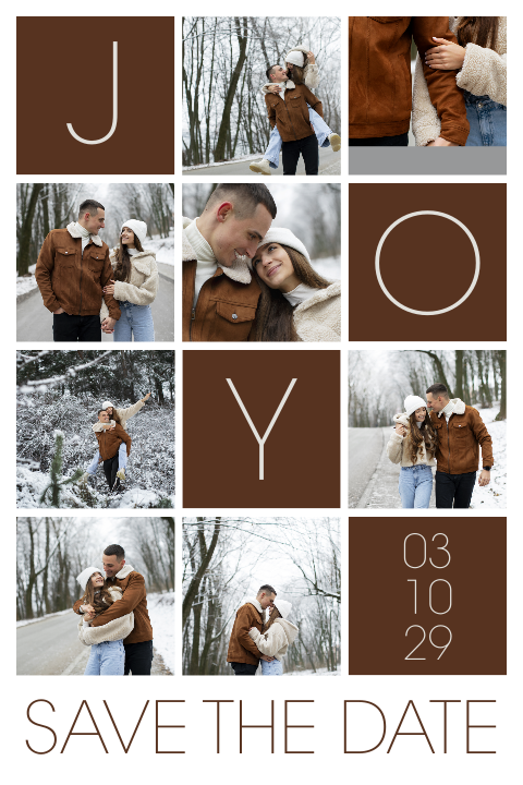 Save the Date kerstkaart met foto's