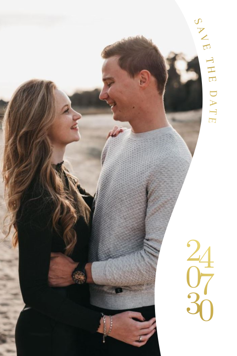 Moderne Save the Date met foto