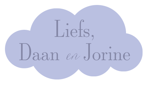 Originele paarse sticker bij bedankjes