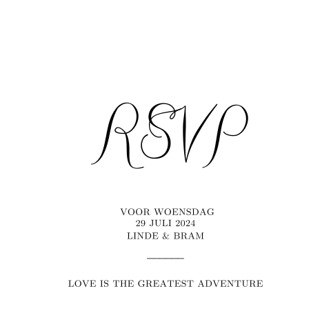 Chic RSVP kaartje